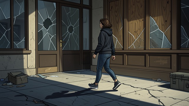 The Neighborhood’s Ruins from "On the Come Up". Damage in the Streets Public consequences remain Brianna passes burned and boarded businesses left after the riots.