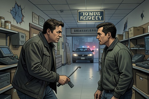 Jonathan’s confrontation with Aodhan at Do-It-Rite! from "Dark Lies the Island". Jonathan’s confrontation with Aodhan at Do-It-Rite! is a decisive collision between parental protectiveness and Jonathan’s recurring loss of control.