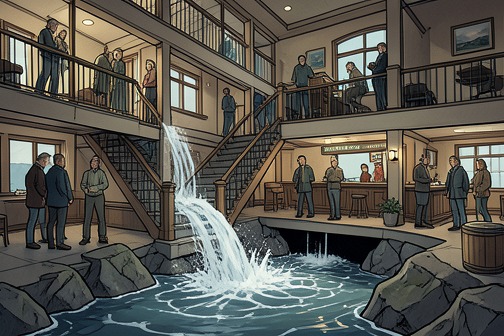 The Killary fjord flood from "Dark Lies the Island". The Killary fjord flood is the disaster at the Water’s Edge Hotel in which rapidly rising water isolates the hotel and forces its residents and guests to…