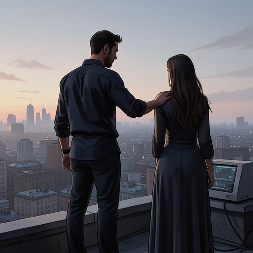 The Rooftop Kiss from "Dark Lies the Island". A hesitant dawn encounter traces desire from imagined opportunity to a tender but unsuccessful kiss and the narrator’s prolonged regret.