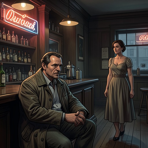 Daniel’s Longing and Return from "Dark Lies the Island". A man living with depression and drink repeatedly imagines his former lover before unexpectedly encountering her at his local pub.
