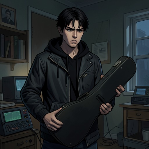 Steven’s Sunday Mission from "Dark Lies the Island". A teenage goth recruited for a bombing mission reaches the point of action, recognizes the danger to an expected lover, and abandons the guitar case.