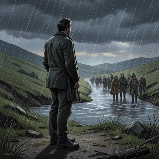The Flood Disco from "Dark Lies the Island". A struggling hotelier’s crisis of confidence gives way to a local flood emergency that briefly turns isolation into collective celebration.
