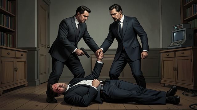 Wilmer Overpowered from "The Maltese Falcon". Wilmer Overpowered The room turns physical Wilmer raises his pistol, but Gutman and Cairo catch his wrist and force the weapon down.