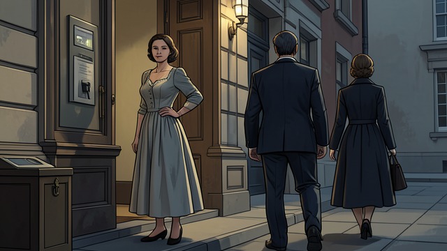 Jealousy at the Door from "The Maltese Falcon". Jealousy at the Door A confrontation interrupted Iva waits outside Spade’s building and sees him with Brigid O’Shaughnessy.