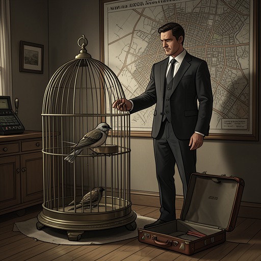 The Falcon’s Journey from "The Maltese Falcon". The bird passes through successive owners, disguises, and couriers before reaching Spade and revealing its counterfeit nature.