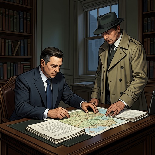 Spade and the Men He Employs from "The Maltese Falcon". Spade’s shifting dealings with Cairo and Gutman show how professional negotiation replaces allegiance when every participant guards information and leverage.