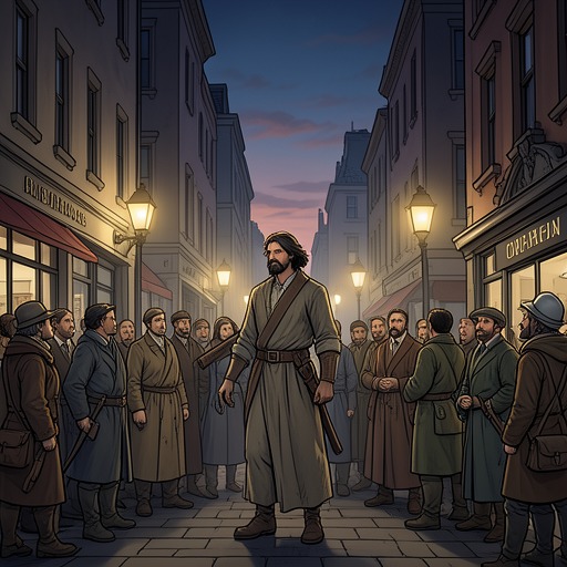 The City and Its Curious Public from "The Nose". This flow traces how curiosity binds citizens together around the alleged sightings while dividing them over belief and skepticism.