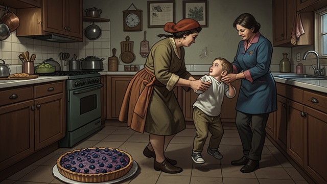 The Fisher Kitchen Rejection from "The Bluest Eye". Care Divided by Class The fallen pie Pecola enters the ordered kitchen where her mother works and is burned when a blueberry pie falls.