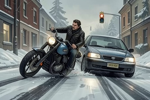 Duncan Garp’s motorcycle crash from "The World According to Garp". Duncan Garp’s motorcycle crash, caused by a drunk driver running a stoplight on a snowy road, leaves him severely injured and permanently changes his life.