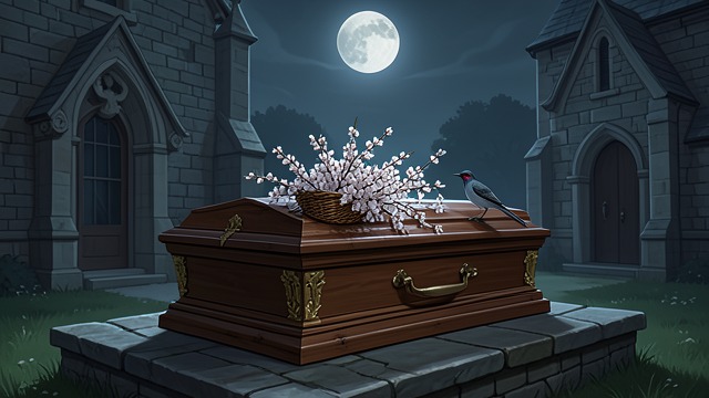 从囚禁到安葬,《坎特维尔的幽灵》中的场景。葬礼队伍 最后的公开仪式 坎特维尔勋爵与奥蒂斯一家和乌姆尼夫人一同参加庄严的夜间葬礼。这场仪式正式悼念了这位死者,而此前宅邸中的人只把他当作令人不安的鬼魂。 紫杉树下安息 维吉尼娅在坎特维尔教堂墓地把杏花放在棺木上。月光与夜莺的歌声呼应着西蒙爵士对宁静花园的描述,使他的安葬在情感与法律意义上都画上了句号。