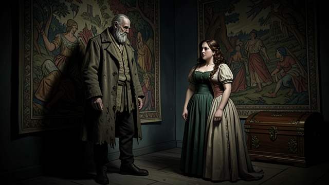 The End of the Haunting from "The Canterville Ghost". The End of the Haunting A different encounter Virginia meets Sir Simon in the Tapestry Chamber and hears the loneliness behind his theatrical defiance.