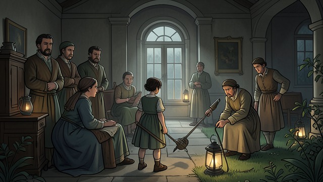 An Empty Place at Tea from "The Canterville Ghost". An Empty Place at Tea A missing daughter When Virginia fails to appear for tea, her family first assumes she may be in the garden.