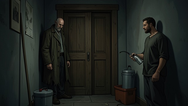 A Ghostly First Encounter from "The Canterville Ghost". A Ghostly First Encounter Chains in the corridor Sir Simon de Canterville approaches Hiram B. Otis with the sounds and appearance of a traditional apparition.