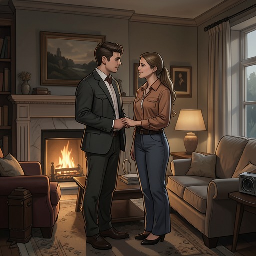 Virginia and Cecil’s Courtship from "The Canterville Ghost". This flow follows Virginia and Cecil from youthful attachment through shared anxiety to marriage and adult trust.