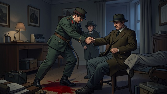 Arrest at Home from "Fatherland". Arrest at Home A Family Trap March visits Pili and is captured after the boy calls the Gestapo.