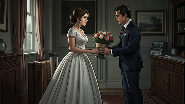 A New Identity from "Fatherland". A New Identity The Disguise Charlotte takes the identity of Magda Voss, a murdered bride, and prepares a wedding present to explain her journey.