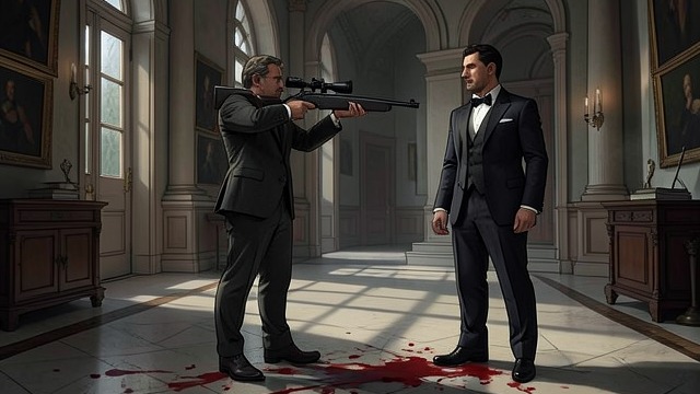 A Sniper Silences Luther from "Fatherland". A Sniper Silences Luther A Witness Killed Luther is assassinated at the Great Hall before he can hand over his evidence.