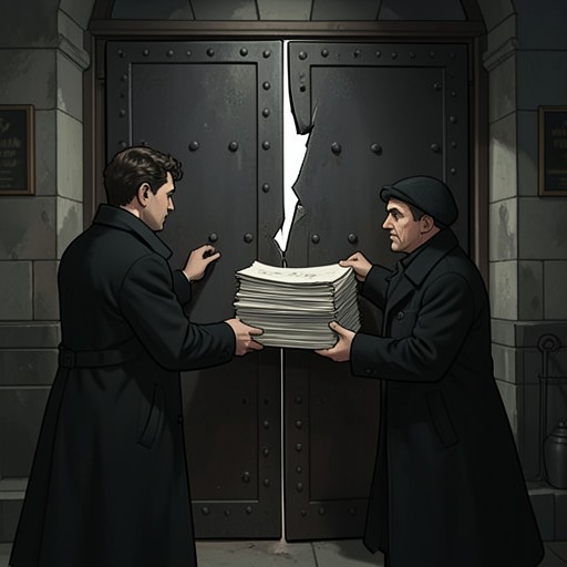 Paper as a Weapon from "Fatherland". This flow follows documents as instruments of oppression, corruption, concealment, and finally resistance.