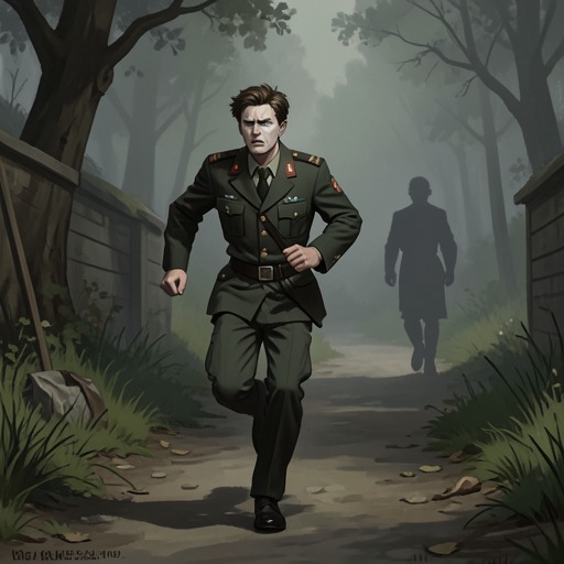 Jost’s Brief Resistance from "Fatherland". This flow traces a young cadet’s private dissent, his frightened testimony, and the regime’s rapid suppression of his voice.
