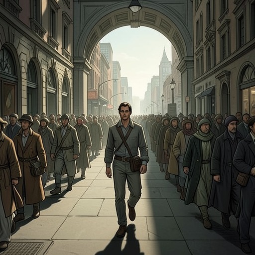 The Regime’s Alternative History from "Fatherland". This flow follows the novel’s progression from monumental propaganda to surviving records that challenge the state’s official account.