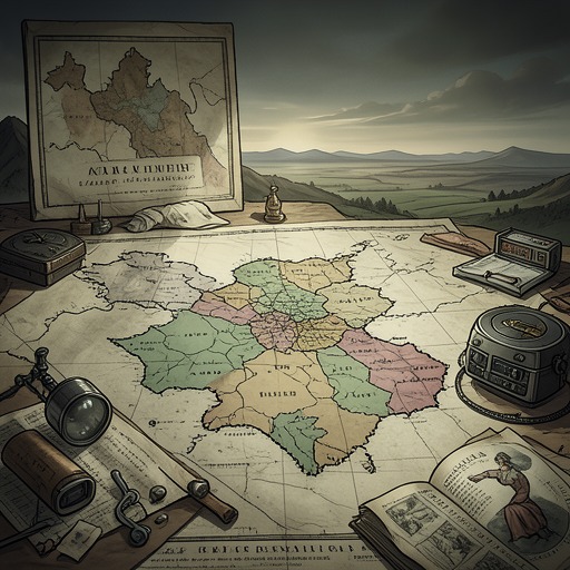 The Long Shadow of the East from "Fatherland". This flow traces the novel’s eastern empire from promised settlement and military victory to insurgency, exhaustion, and moral ruin.