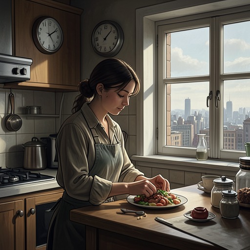 食物承诺的满足感难以实现，《大哥》中的场景。这一脉络展现了小说如何从将食物视为令人期待的满足，转向认识到食物只是其他意义形式的拙劣替代品。