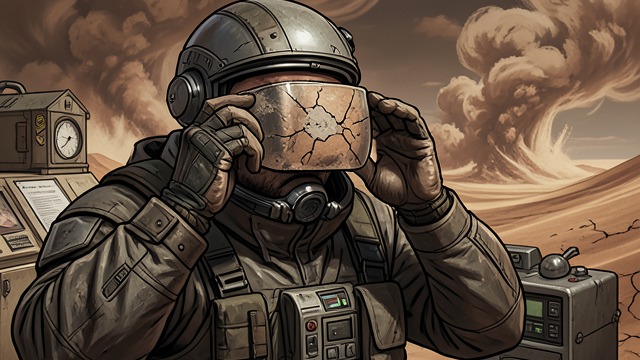 A Harsh Environment from "Ozymandias". A Harsh Environment Conditions on arrival The crew sees a dry, wind-scoured planet with an atmosphere unsuitable for unprotected breathing.