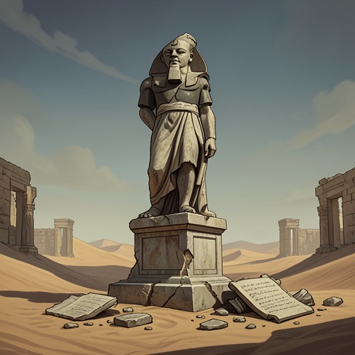 Ozymandias as a Historical Archive from "Ozymandias". This thread traces how a silent monument becomes an unprecedented archive and then a contested source of weapon knowledge.