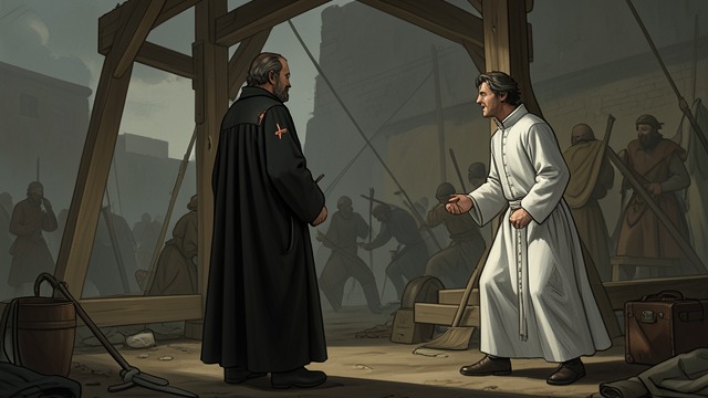 The Execution Halted from "The Castle of Otranto". The Execution Halted A Sentence for Defiance Manfred condemns Theodore to death after interpreting his courage as proof of a love affair.