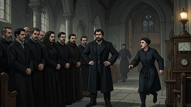 The Missing Bridegroom from "The Castle of Otranto". The Missing Bridegroom Delay at the Chapel The guests assemble for the divine office, but Conrad is absent.