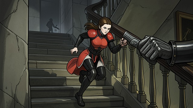 The Armored Hand from "The Castle of Otranto". The Armored Hand A Fresh Apparition On her way to Isabella, Bianca hears armor clatter and sees a giant hand on the staircase banister.