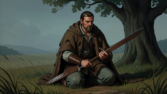 The Giant Sword from "The Castle of Otranto". The Giant Sword A Hermit's Last Charge Frederic finds a dying hermit who directs him to dig beneath a particular tree.