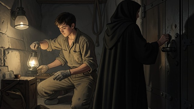 A Stranger's Courage from "The Castle of Otranto". A Stranger's Courage An Unknown Young Man Theodore enters the castle as a laborer and helps Isabella escape, without knowing Jerome is near.