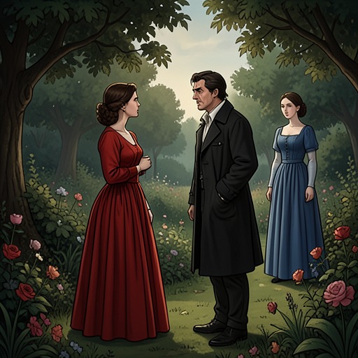 The Love Triangle and Its Cost from "The Castle of Otranto". This thread follows the shifting affections among Theodore, Matilda, and Isabella, ending in grief rather than rivalry.
