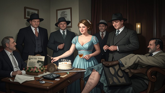 A Birthday Gift from "A Murder Is Announced". A Happy Day Arranged Presents and Cake Dora celebrates her birthday with friends, presents, and Mitzi’s rich cake.