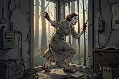 Therese's escape from Saint Mary-in-the-Wood from "Justine". Therese's escape from Saint Mary-in-the-Wood is both a practical flight from confinement and a revelation of the institution's hidden violence.