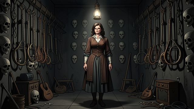 The Threat Beneath the Castle from "Justine". The Threat Beneath the Castle A private theater of fear Roland takes Justine below ground to a chamber decorated with instruments of violence and images of…