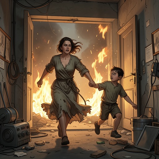 The Fire and the False Case from "Justine". This flow follows the fire at Villefranche from Justine’s rescue attempt to her recapture, accusation, and imprisonment in Lyon.