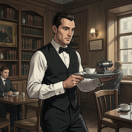 The Waiter's Performed Identity from "Being and Nothingness". This character thread traces how the café waiter performs a social role while failing to coincide with it.