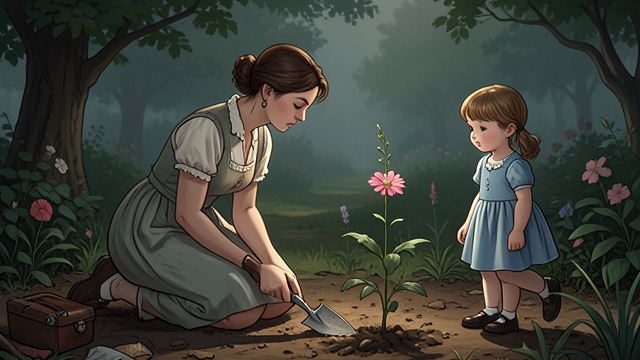 克莱尔与露西尔:片段中的爱,《时间旅行者的妻子》中的场景。花园里的母亲 露西尔的陪伴时有起伏 克莱尔在一位时而慈爱而富有想象力、时而情绪难以捉摸的母亲身边长大。埃塔常常为她提供更稳定的日常陪伴。 花园为母女提供共同的天地 露西尔打理花园,让克莱尔得以看见母亲投入生活的模样。她们的关系中既有亲情,也有疏离,还有静静观察彼此的时刻。