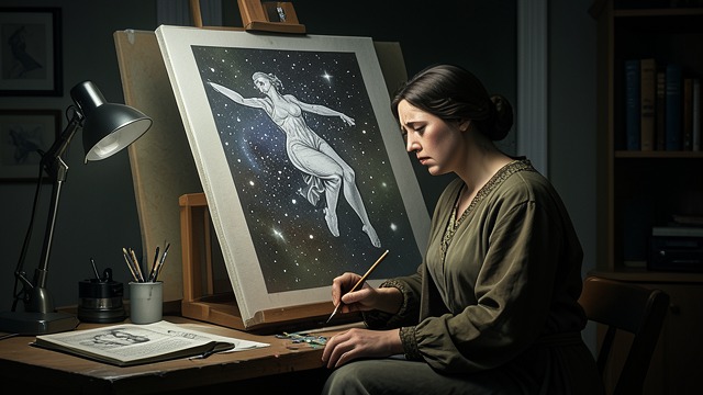 A Figure in the Blue Paper from "The Time Traveler's Wife". A Figure in the Blue Paper Clare returns to the studio After two years away from making art, Clare enters her neglected studio and finds that the old tools and…