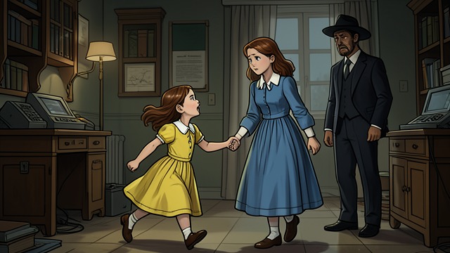 Two Albas Meet from "The Time Traveler's Wife". Two Albas Meet A child visits herself Three-year-old Alba plays in the yard with her seven-year-old self, who arrives through time.