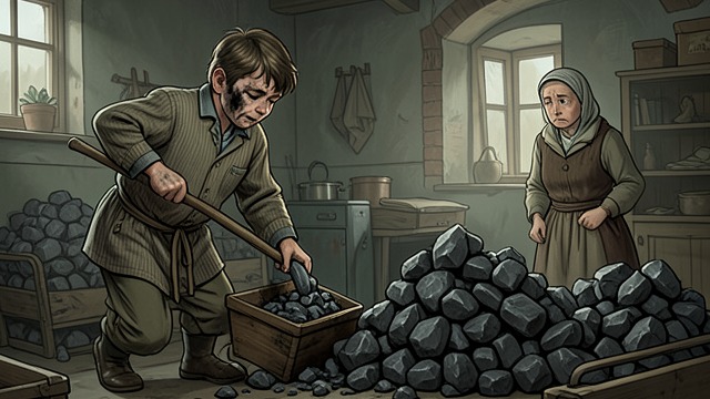 A Child's First Work from "Angela's Ashes". A Child's First Work The coal float Frank McCourt helps John Hannon deliver coal, learning the work and taking pride in earning money.