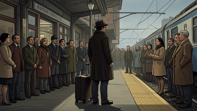 Departure for Coventry from "Angela's Ashes". Departure for Coventry A reluctant agreement With jobs scarce in Ireland and families receiving money from England, the father agrees to work in Coventry.