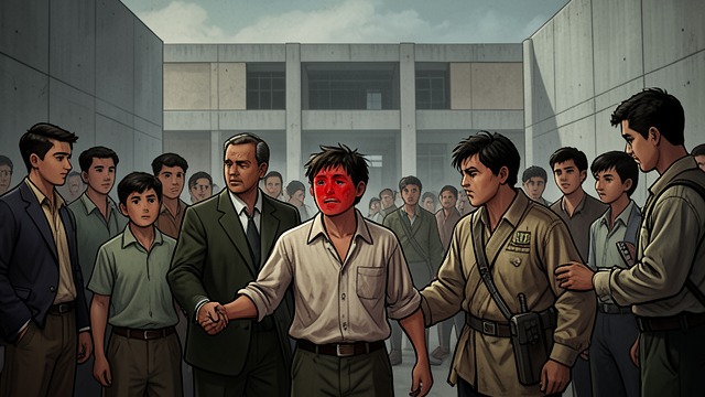 The First School Fight from "Angela's Ashes". The First School Fight An outsider challenged Boys question whether Frank McCourt is a gangster or cowboy because he comes from America.