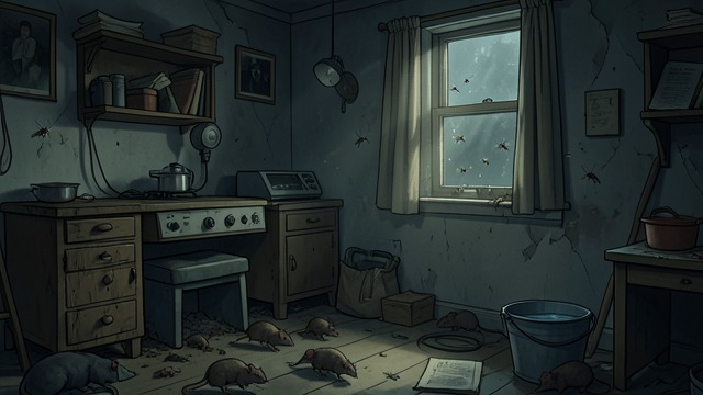 The House as an Enemy from "Angela's Ashes". The House as an Enemy More than rain The family contends with rats, flies, fleas, lice, and unsafe water.