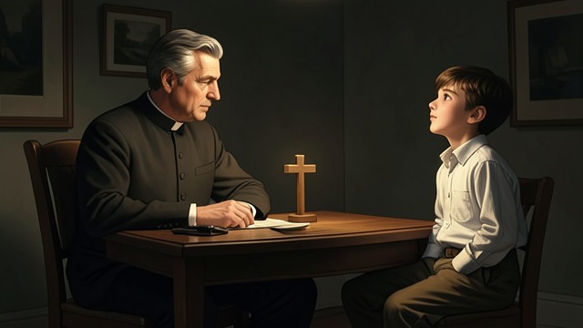 Father Gregory's Mercy from "Angela's Ashes". Father Gregory's Mercy Listening replaces accusation Father Gregory offers Frank a calm place to speak about guilt and loss.