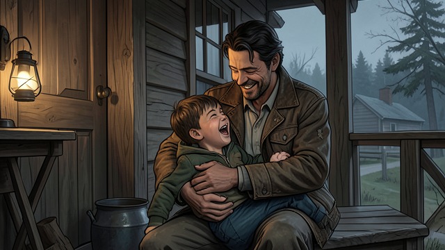 Porch and Porridge from "Angela's Ashes". Porch and Porridge A gentle connection Pa Keating welcomes Eugene McCourt onto his lap and makes him laugh.