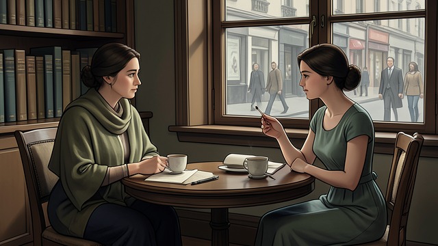Bridey at the Fire from "Angela's Ashes". Bridey at the Fire Conversation as refuge Bridey Hannon visits Angela McCourt, sharing tea, cigarettes, gossip, and songs.